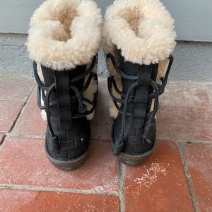 Black Fur lined UGG boots